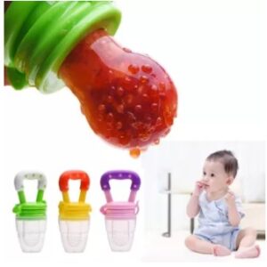 Baby Solid Baby Fruit Pacifier Nepel Fresh Fruit Feeder Infant Teething Toy Nibbler Teether Pacifier Safe Silicone Pacifier (Random Color)