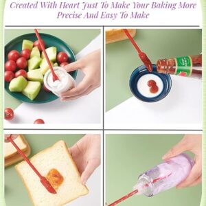 3 pcs Mini Silicone Telescopic Spatula and Scooping Spoon, Mini Makeup Spatula , Heat-resistant Silicone Spatula Sets for Cooking, Cosmetics