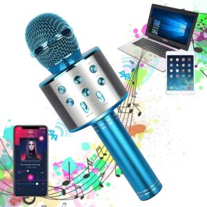 Bluetooth Handheld Karaoke Speaker Player Machine for Kids Adults Home KTV Party for Android/Iphone/Ipad/Pc (Random Color)