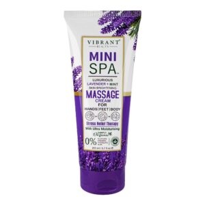 Vibrant Beauty Mini Spa Luxurious Lavender+Mint Skin Brightening Massage Cream With Ultra Moisturising (200ml)