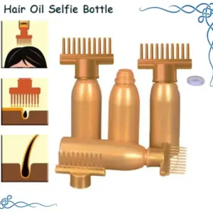 Hair Oil Applicator Bottle, Root oiling Comb bottle for Hair Coloring, Shampoo, Oiling, Dye, and Scalp Treatment for home & commercial (Empty Bottle)
