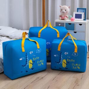 Storage Bags Cartoon Pattern Double Zipper 120 GSM ( random color )