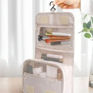 Hanging Travel Toiletry Bag Waterproof Travel Makeup Cosmetic Organizer (random color)
