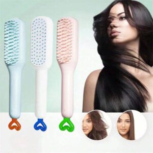 Self cleaning hair comb (random color)