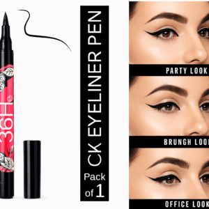36H Waterproof Eyeliner Marker Pen – Long-Lasting Black Liquid Eyeliner, Easy to Use, Smudge-Proof Eye Makeup Tool (1 Pc)
