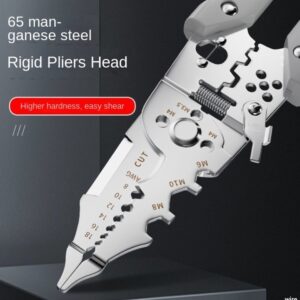 Multi-Function Wire Stripper And Cutter - Electrical Tool With Wire Cutting, Stripping, Crimping & Screw Functions