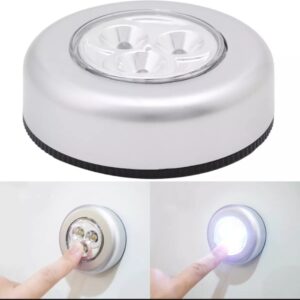 LED Tap Light, Stick on Push Button Touch Lights Battery Powered Lights for Closets, Under Cabinets, Counters, Bright Wireless Night Light Indoor Tap Touch Lamp for Kids