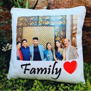 Customize Family Canvas Pillow