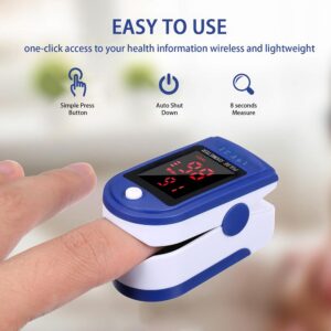 Fingertip Pulse Oximeter Blood Oxygen Saturation Detector Pulse Rate Monitor Portable Oximeter with Fingertip Puls Rate Monitor Portable Oximeter
