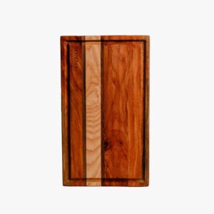 Oak Walnut Neem Stripes Edge-Grain Cutting Board