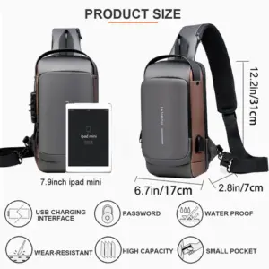 Chest Bag Multifunction Crossbody Sport Running Travel Sling Pack Anti-theft for  Men (Random Color)