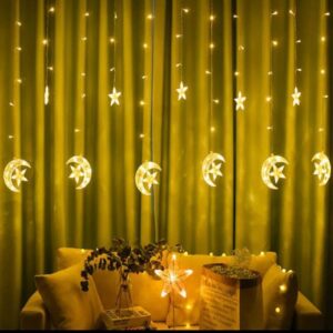 Hanging Moon Star LED String Curtains Lights