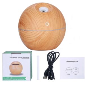 Essential Oil Diffuser Aroma Air wood Humidifier with Colorful Change mist maker for home (random color)
