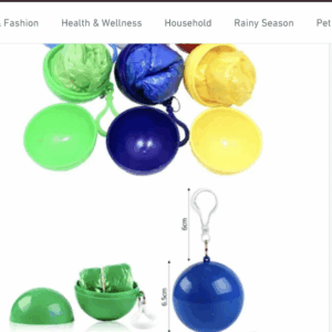 DISPOSABLE PORTABLE RAINCOAT (Random Color)