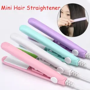 Mini Portable Hair Straightner / air smooth, silky, frizz-free and healthy. (random color)