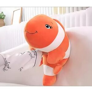 Clown Fish Soft Stuffed Plush Sea Animal Pillow for Kids Boys & Girls Birthday Gifts (Color: Orange and White Size: 65 cm)