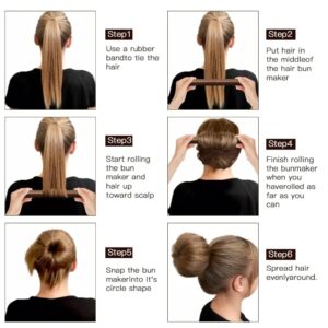 Hair Bun Maker French Twist Hair Fold Wrap Snap for Hair Easy Bun Hair Tool Ballet Bun for Kids and Women(random color)