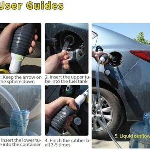 (2 Meter) - Multipurpose Liquid Transfer Pump | Portable Manual Oil, Water, Fuel Hand Transfer Pump