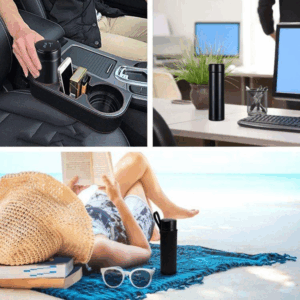 (50 Pcs Ctn) Temperature Display Indicator Insulated Stainless Steel Hot & Cold Flask Bottle - Mix Color