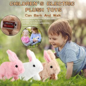 Interactive Electronic Rabbit with walking and talking toy for kids Boys Girls Plush Bunny Pet Toy (Random color)