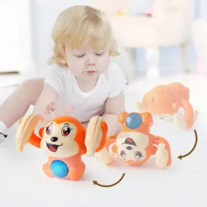 Musical dancing and rolling monkey toy for kids | Flipping Monkey Banana Toy for boy & girl (Random color)