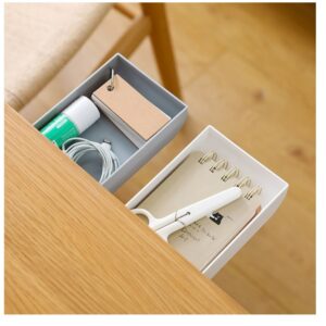 Self-adhesive Desk Drawer Makeup and School Stationery Organizer Storage Box