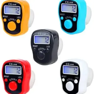 Finger Counter, Digital Tasbeeh, Digital Hand Tally Counter with LED Light (Random Color)