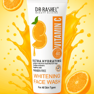 Dr Rashel Vitamin C Ultra Hydrating Whitening Face Wash – Brightening & Moisturizing Cleanser, 100ml (1 Pc)
