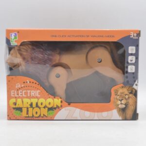 Battery Operated Lion with Light Sound & Walk, Funny Electric Lion Cartoon Toy, Forest Animal Wild Animal Toy