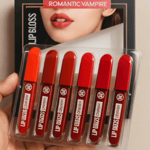 Romantic Empire Matte Lipgloss Set of 6 – High Pigment, Long-Lasting Liquid Lip Gloss | Shades of Red Collection