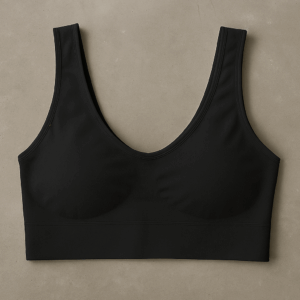 Ladies Air Bra – Soft Jersey Fabric, Plain Non-Padded Design, Comfortable & Lightweight Everyday Wear Lingerie in Black Color (Stretchable Size)