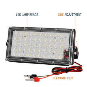 50 Watts LED Outdoor Flood Light Electric Clip DC 12V Battery Operated