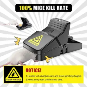 Best Seller  Catcher Automatic Spring Reusable Plastic Black Rat Mice Mouse Traps