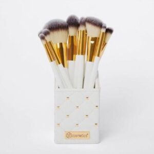 Cosmetics Elegance Brush Set- Studded Elegance White