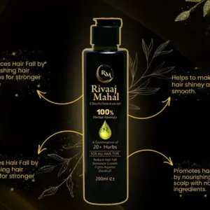 Rivaaj Hair Oil Hair Food Organic Hair Problem Solution 200 ml | Best Quality Hair Food Oil
