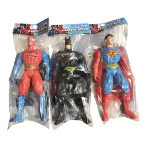 3-Piece Superhero Action Figure Set – Superman, Spiderman & Batman Collectible Toy Figures for Kids – Durable, Poseable & Fun for Imaginative Play, Collecting & Gifting