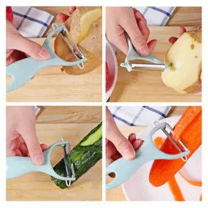 Colorful Plastic Handle Stainless Steel Vegetable Peeler - Sharp Blade for Effortless Peeling - Vegetable Peeler