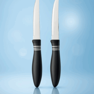 2 Pcs Concord Stainless Steel Kitchen Knife – Multipurpose Table Knife with Serrated Edge, 12 cm (Random color)