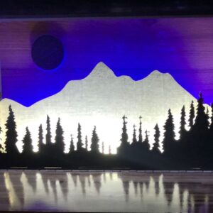 3D Wooden Wall Hanging LED Decoration