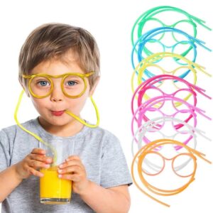 Funny glasses drinking Straw (random color)