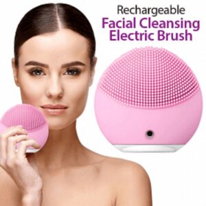 Forever Mini Facial Cleansing Brush For All Skin Types |  Face Massager Electric - All Skin Types Ultra-Hygienic Skincare - Simple Face Wash - Silicone Electric Face Cleanser (Random color)