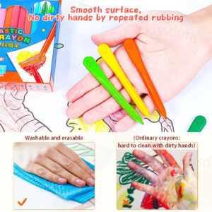 Plastic Crayons 12pcs Colors Non-Toxic Generic Colors Crayons Set School Supplies