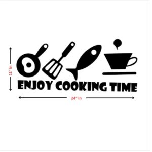 Enjoy Cooking Time DIY Kitchen Restaurant Wall Stickers Home Decoration Vinyl Art Decal