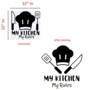 My Kitchen My Rule Sticker In Stylish Way | 3d Wall Stickers For Kitchen Waterproof