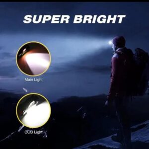 rechargeable ip65 waterproof headlight with adjustable headband Flashlight for outdoor camping and cycling, hiking, working, racing
