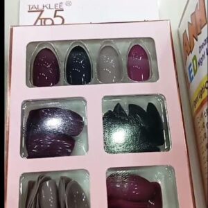 96 PCs nails without glue or sticker (Random Color)