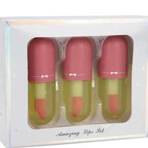 (pack of 3 ) NEW Lip Gloss Capsule Lip Plumper Oil Shiny Clear Lip Oil Women Moisturizing Lip Gloss