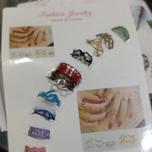 10 Pcs - Multi color ring set Fashion Jewelry for girls & women Gift Birthday Wedding Anniversary (Random color & Design)