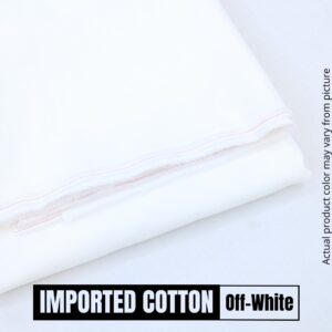 2 Piece OFF WHITE  UNSTITCHED FABRIC Gents Cotton