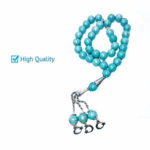 Feroza Stone Tasbeeh (Original) | 33 Beads | 10 MM Size | Religious Islamic Tasbih Gift